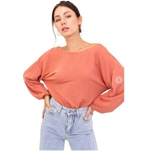 Shein Oversized Boxy Drop Shoulder Long Sleeve Cropped Crewneck Pullover Shirt